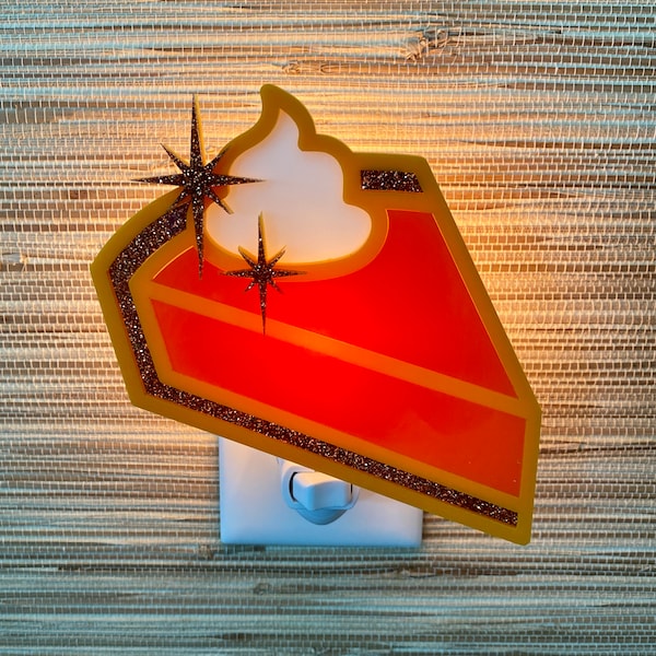 Luz de noche artesanal "Pastel de Calabaza": Acción de Gracias nostálgica