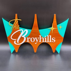 Mid Century Modern &quot;Brasília&quot; Family Name Sign | Broyhill Brasilia Inspired | Retro Decor | Mid Century Decor | Atomic Avocado Designs®