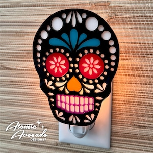 Handgemaakt nachtlampje 'suikerschedel': El Día de los Muertos | Dag van de Doden