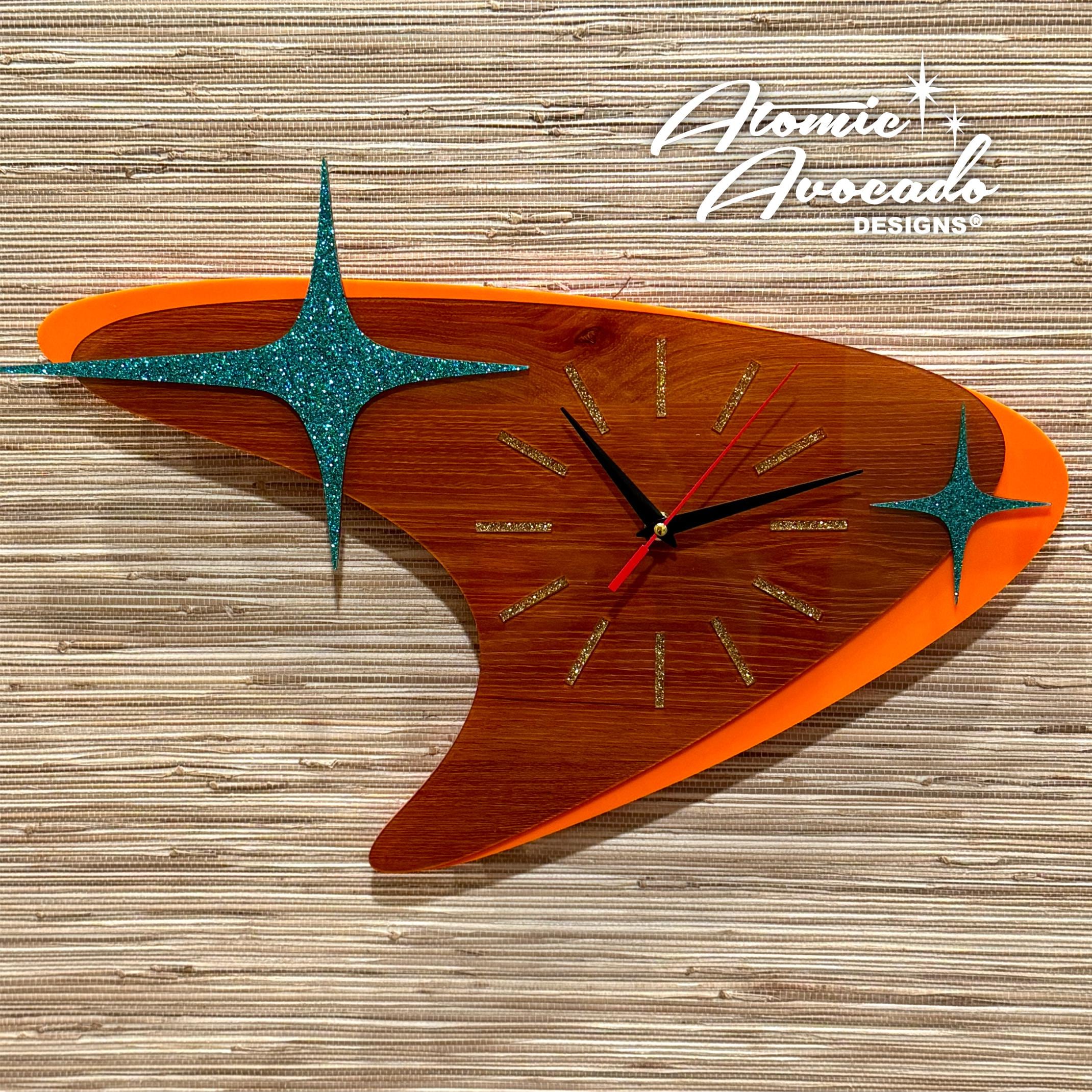 EVANS BOOMERANG CLOCK置時計MIYOSHI RUGミヨシラグ Mid Century Modern 