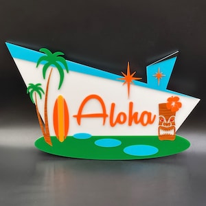 "Retro Tiki ""Islander"" Schild | Mid Century Modern Dekor | Atomic Avocado Designs®