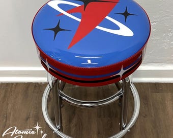 Mid Century Modern Bar Stool: Retro Atomic Space Age Diner Furniture