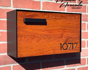 Mid Century Modern Steel Mailbox: Wall-Mounted Steel