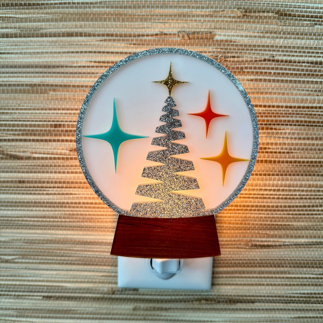 Photo inspiration: Snow Globe Night Light Deals Reference: Mid Century Modern Snow Globe Night Light