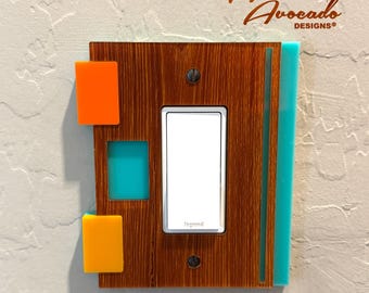 Mid Century Modern "Mondo" Switch Plate Cover: Retro Light Switch