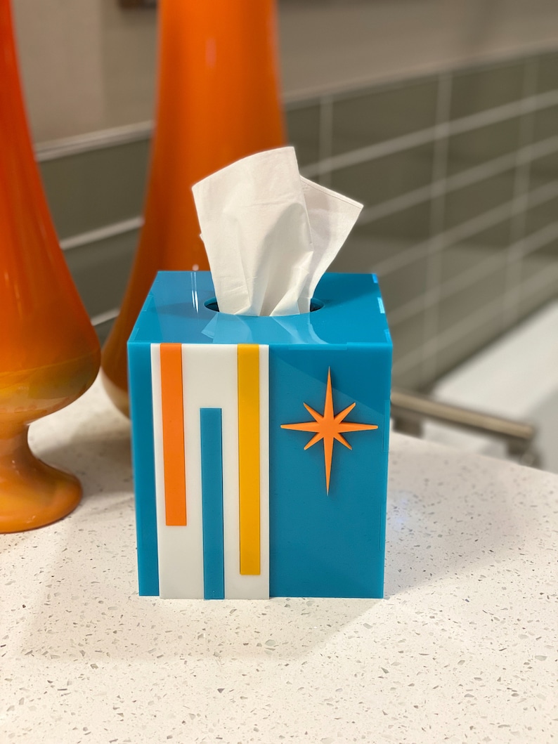 Mid Century Modern Tissue Box Cover modline Etsy