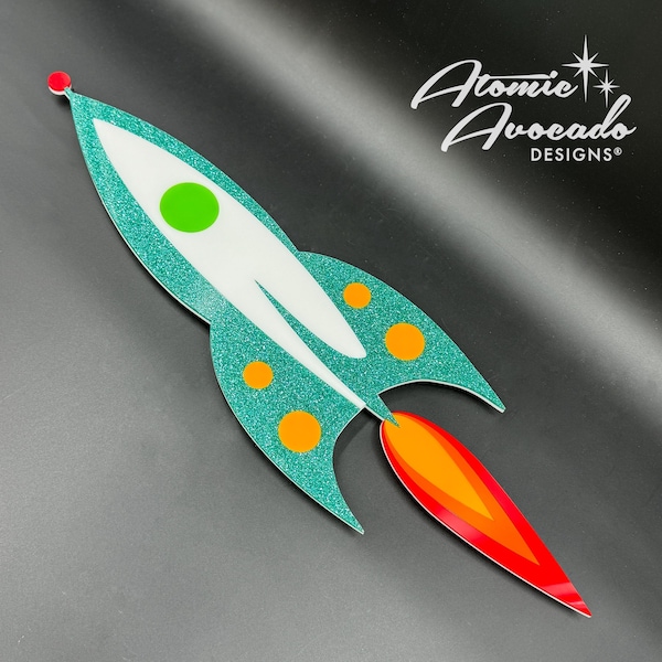 Mid Century Modern "Rocket" Wall Art | Space Age Decor | Outer Space | Retro Decor | Space Race | Atomic Avocado Designs®