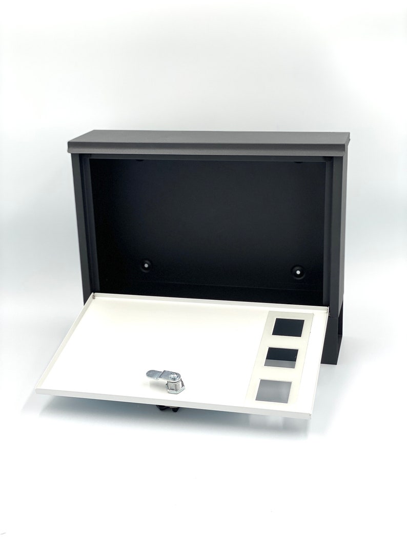 Mid Century Modern Locking Mailbox | "mondrian Ii" Design | Retro Wall ...