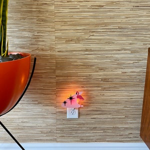 Mid Century Modern Night Light Atomic Flamingo Design Ambient Lighting Plug In Wall Light Atomic Avocado Designs® image 5
