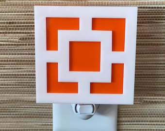 Mid Century Modern Night Light | "Breeze Block" Design | Ambient Lighting | Plug In Wall Light | Atomic Avocado Designs®