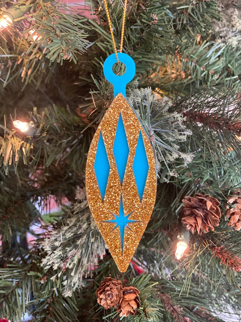Mid Century Modern Christmas Ornaments 