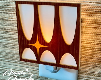 Mid Century Modern Night Light | Broyhill Brasilia Style Retro Decor | Atomic Avocado Designs®