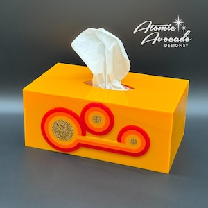 Retro 70s Style &quot;Supergraphics&quot; Tissue Box Cover | 1970s Post Modern | Seventies Decor | Mid Century Modern | Atomic Avocado Designs®