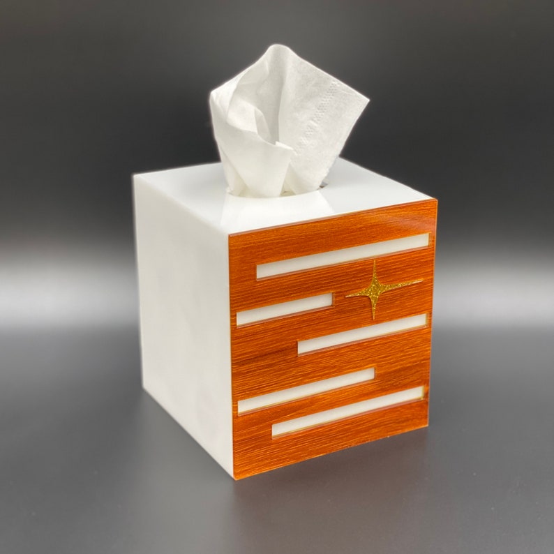 Mid Century Modern Tissue Box Cover minimalist Etsy
