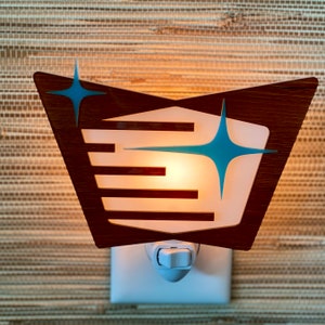 Mid Century Modern Night Light Coltrane Design Ambient Lighting Plug In Wall Light Atomic Avocado Designs® image 3