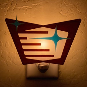 Mid Century Modern Night Light Coltrane Design Ambient Lighting Plug In Wall Light Atomic Avocado Designs® image 7