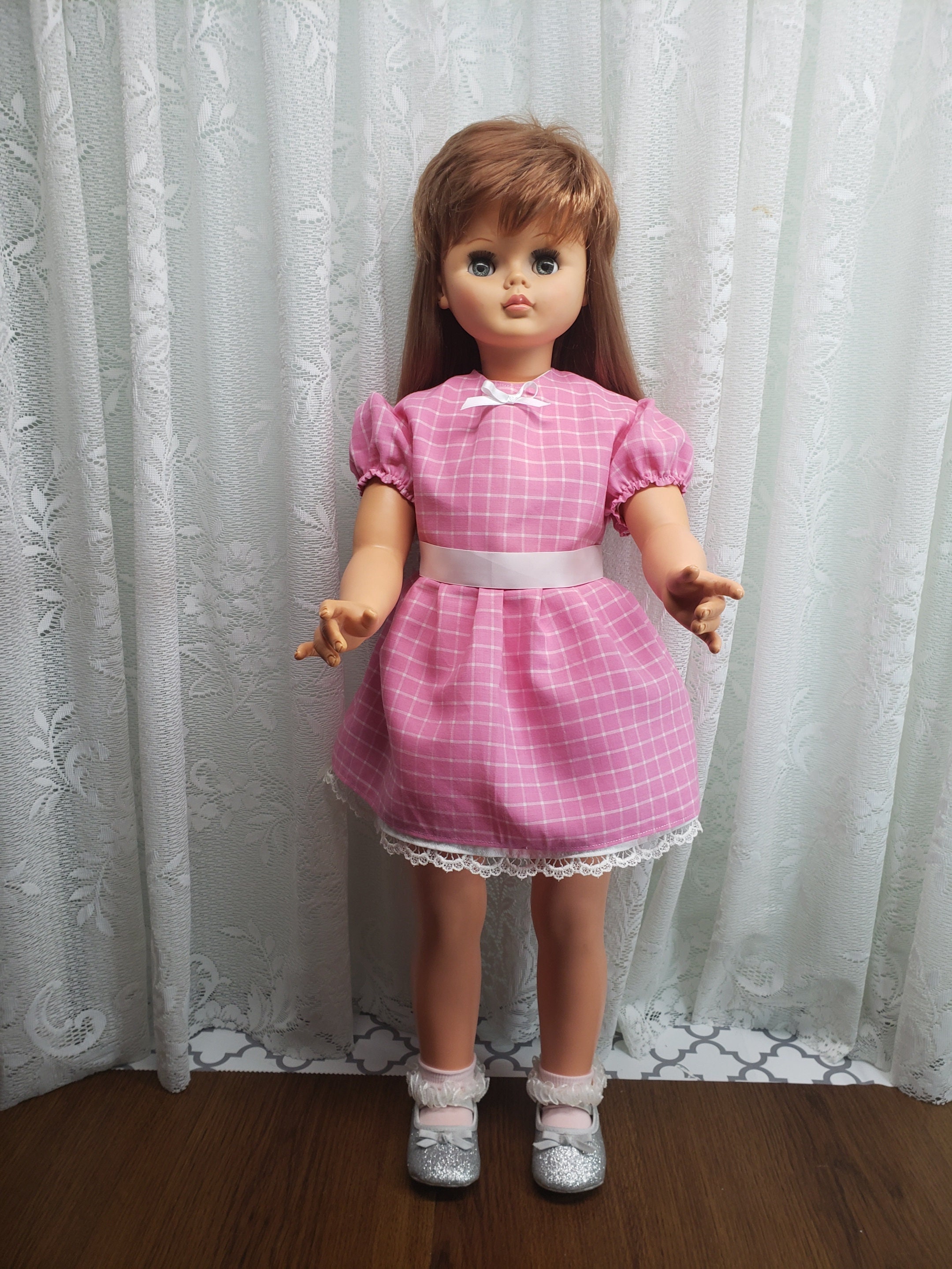 Vintage Regal Toy Walking Doll, Made in Canada, 31 Inches Tall in