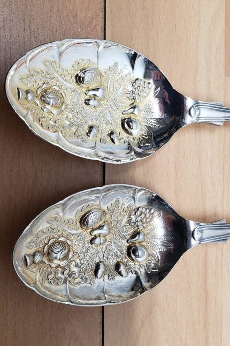 EPNS A1 Sheffield England Serving Spoons Silver Plate Etsy
