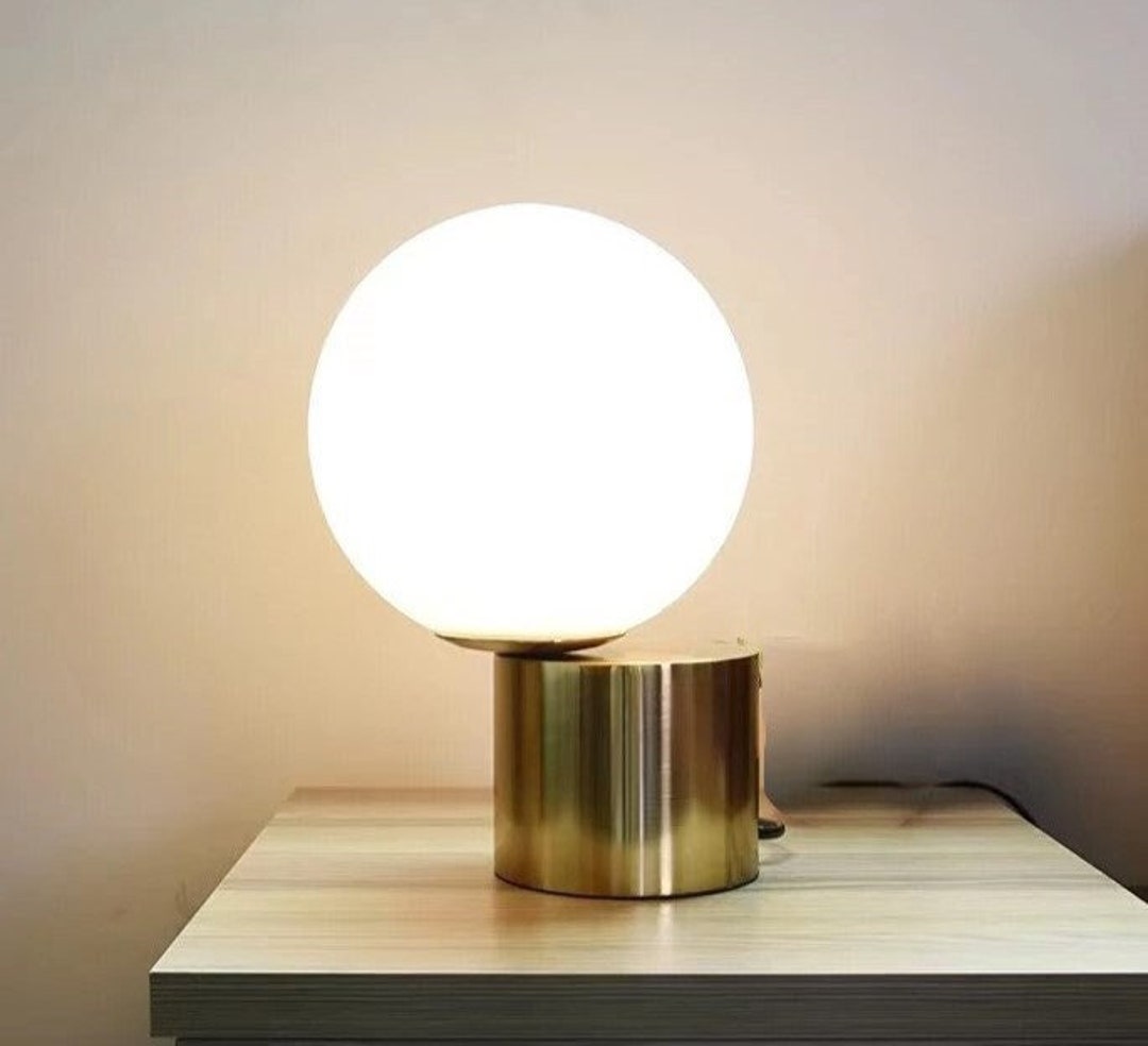 Nordic Glass Ball Table Light Lamp Modern Desk Mood Lamp for Etsy
