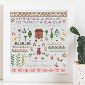 Woman Inherits the Earth Cross Stitch Pattern (Digital Download)