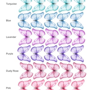 Pink, Blue, Lavender 3D Wafer Paper Butterflies--14 Pre-cut Multi-Sized Edible Butterflies