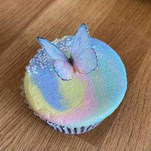 Pastel Rainbow Edible 3D Wafer Paper Butterflies--Pre-cut Multi-Sized Edible Butterflies