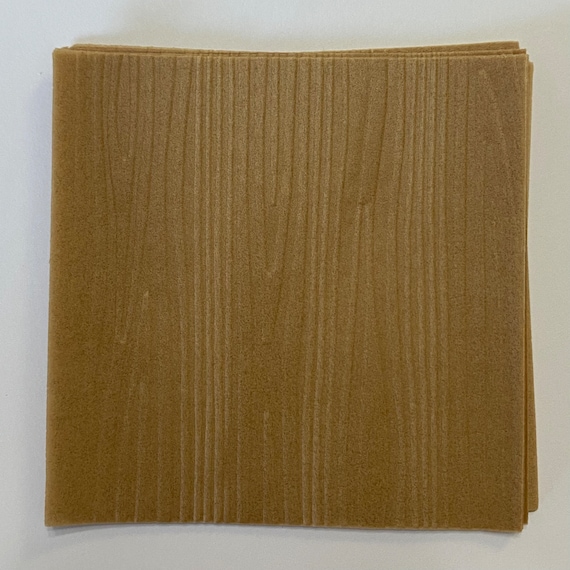 Wood Grain 3D Embossed/textured Parchment Squares 4x4 Inch 