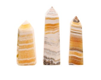 Orangencalcit Obelisk | Calcit Orange | Edelsteine