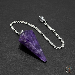 Amethyst Edelstein Pendel Set | Kristall Pendel | Sechskantpendel | Edelsteine