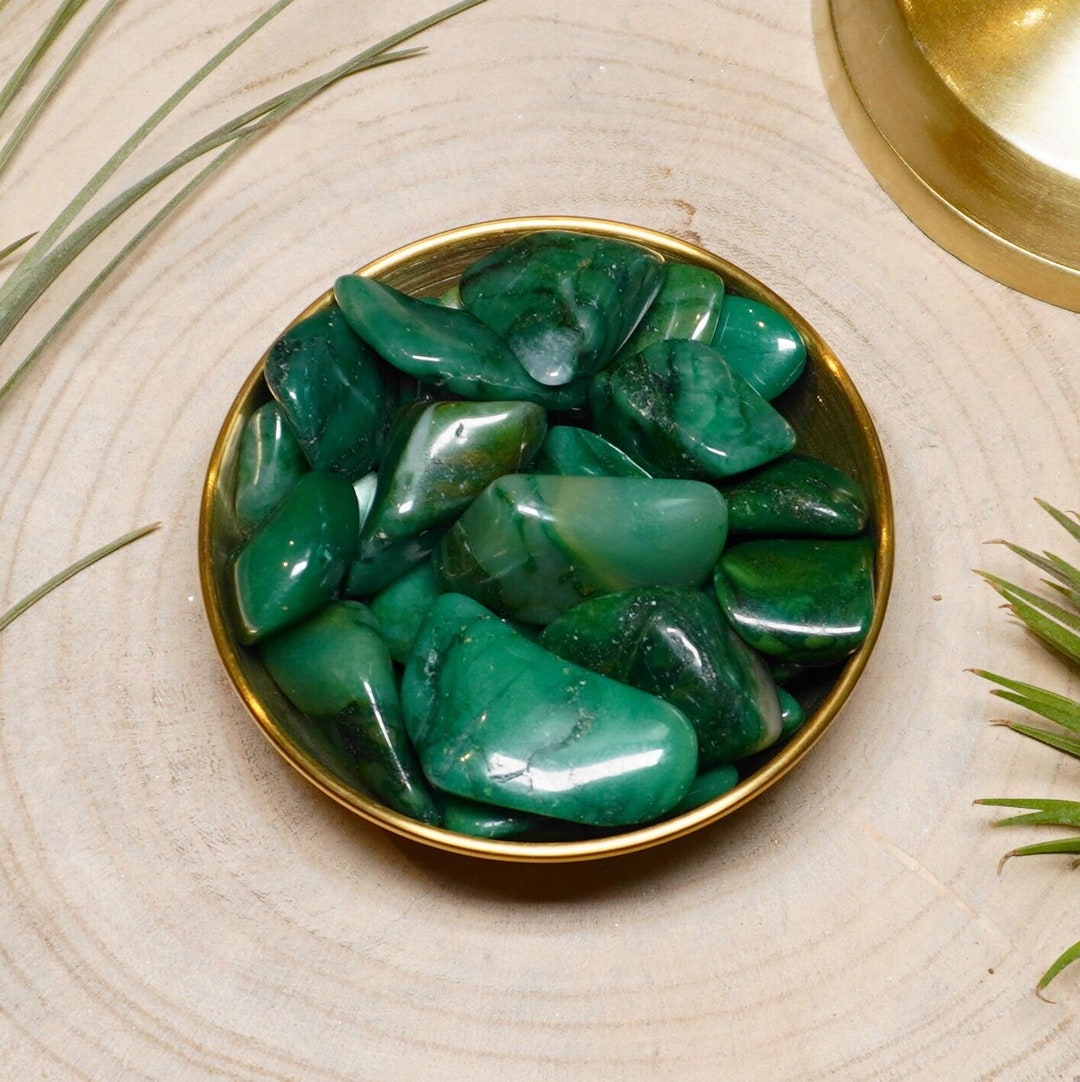 Prasem African Jade Diopside Quartzite Tumbled Stones Etsy