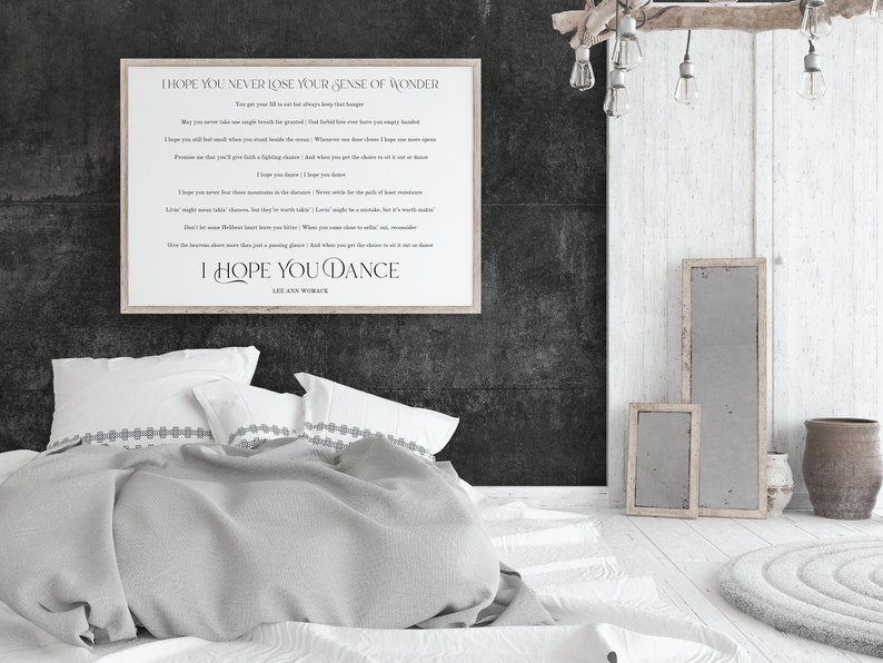 I Hope You Dance Lyrics Printable Sign - Etsy