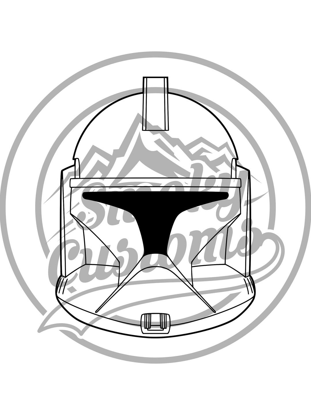 Phase 1 Clone Trooper Hand Drawn Helmet Ready to Cut and Print SVG, PNG ...