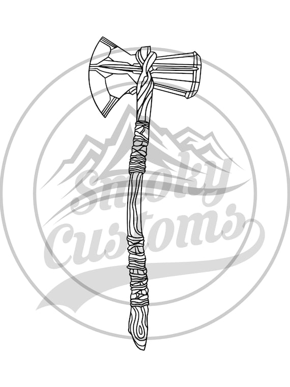 Thor Storm Breaker Hand Drawn Ready to Cut and Print SVG, PNG, JPG - Etsy  Canada