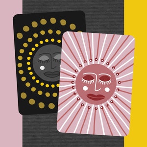 Soleil et Lune | Ensemble de cartes postales