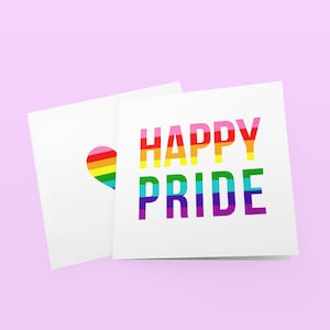 FELIZ PRIDE - Tarjeta imprimible, Descarga instantánea, Orgullo Gay, Orgullo Lesbiana, Mes del Orgullo, Derechos De Gay, Tarjeta Gay, Tarjeta Lesbiana, Bandera del Orgullo