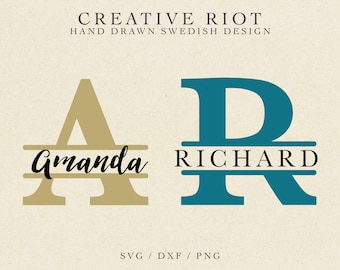 Download Split Monogram Svg Etsy