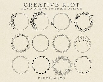 Download Floral Wreath Svg Etsy