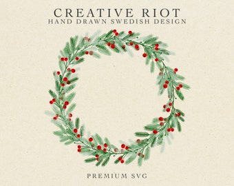 Download Christmas Wreath Svg Etsy