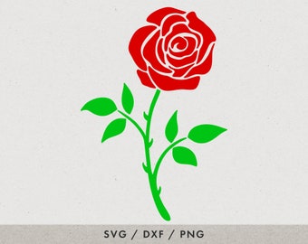 Download Love Rose Silhouette Flower Rose Clipart Cut Red Flower Svg Rose Svg Flower Svg Red Roses Svg Png Pdf Dxf Eps File And Cricut Clip Art Art Collectibles