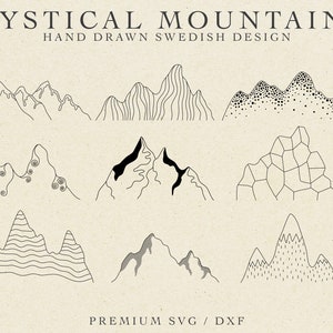 MYSTICAL MOUNTAINS SVG - Commercial Use Svg, Mountain Svg, Mountain Cut File, Cricut Mountain Svg, Nature Svg, Camping Svg, Boho Svg