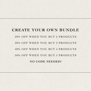 May include: Create your own bundle and save! Get 20% off when you buy 2 products, 30% off when you buy 3 products, 40% off when you buy 4 products, and 50% off when you buy 5 products. No code needed!