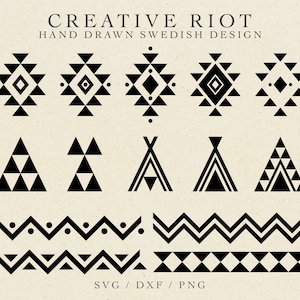 TRIBAL AZTEC PATTERNS - Commercial Use Svg, Aztec Svg, Tribal Cut File, Seamless Pattern Svg, Cricut Svg File, Boho Svg, Southwest Svg