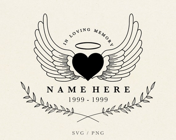 IN LOVING MEMORY Memorial Svg Angel Svg Funeral Svg - Etsy New Zealand