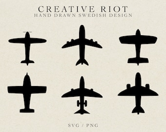 Airplane SVG Bundle – Commercial Use Aviation Graphics (PNG)
