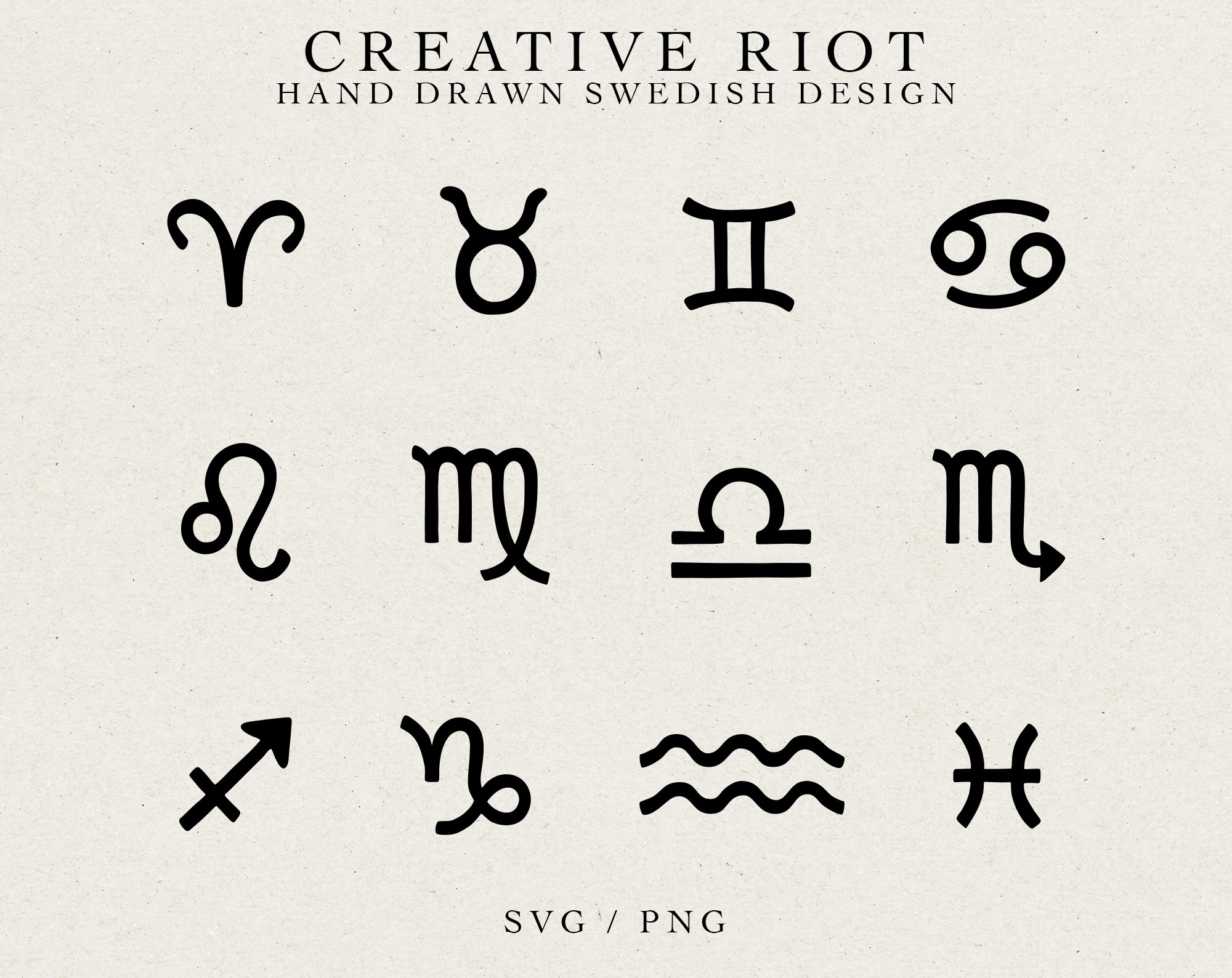 ZODIAC SIGNS SVG - Zodiac Bundle, Commercial Use Svg, Cricut Cut File…