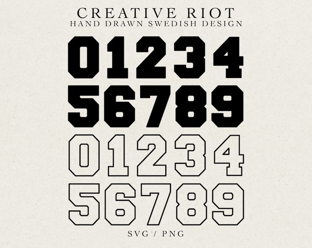 SPORTS NUMBERS SVG Numbers Svg File, Commercial Use Svg, Sport Shirt