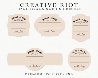 LABEL BUNDLE SVG - Uso commerciale Svg, Mason Jar Svg, Cucina Svg, File di stampa etichetta, Etichetta fatta in casa, Adesivo stampabile Svg, Etichetta alimentare Svg
