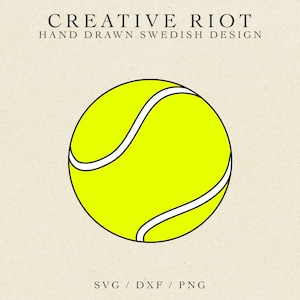 TENNIS BALL SVG - Utilisation commerciale Svg, Tennis Cut File, Ball Svg, Cricut Tennis Svg, Sport Print File, Téléchargement numérique, Svg Dxf Png