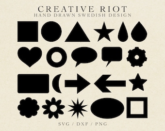 Basic Shapes SVG Bundle – Commercial Use, Cricut Ready (Digital Download)