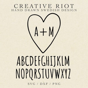 COEUR INITIALES SVG - Love Svg, Svg à usage commercial, Initiales Cricut Svg, Svg aimé un, Svg de femme, Svg de mari, Svg de petit ami, Svg de petite amie
